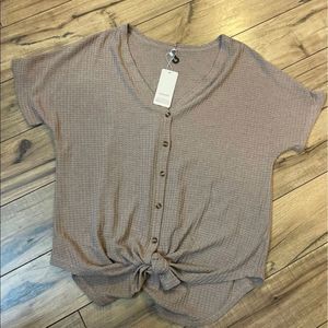 🌿 NWT Chvity Sz large waffle knit top